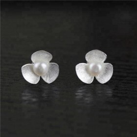 Fashion-Silver-Clover-Flower-Natural-pearl-jewelry (1)